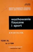 Kwartalnik "Wychowanie fizyczne i sport" Tom XL nr 2/1996