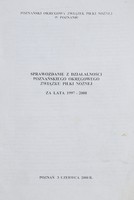 Sprawozdanie z działalności Poznańskiego Okręgu Piłki Nożnej za lata 1997 - 2000